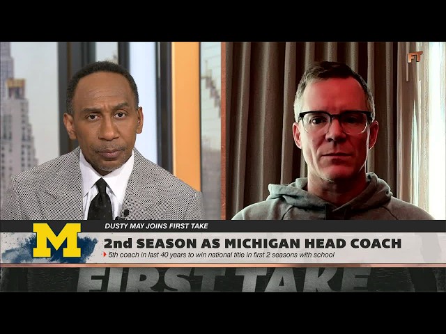 Stephen A. has to APOLOGIZE to Michigan HC Dusty May after doubting the Wolverines 👏 | First Take