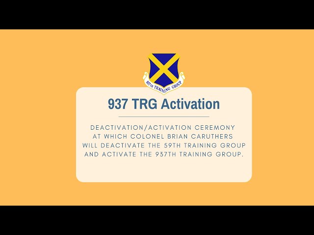 Activation Ceremony - 937th Training Group