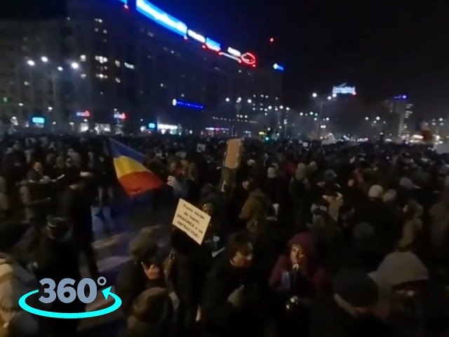 Momente inedite la protestele din Piața Victoriei