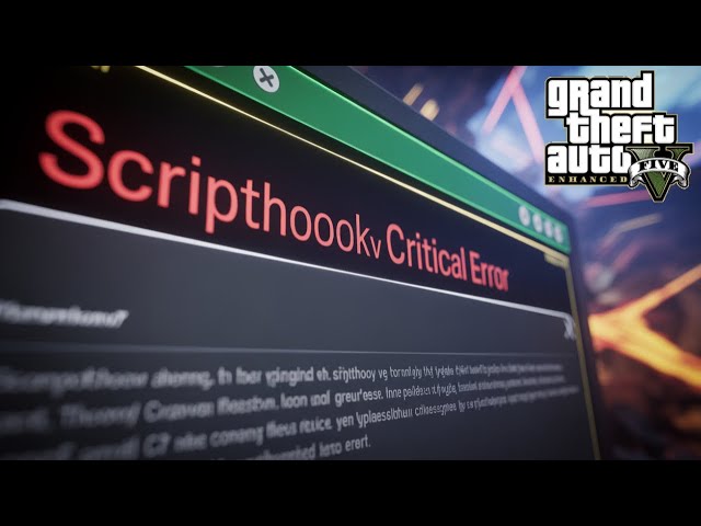 GTA V Enhanced New Update 1.0.1013.17 | How to Fix ScripthookV Critical Error? Anyone solved?