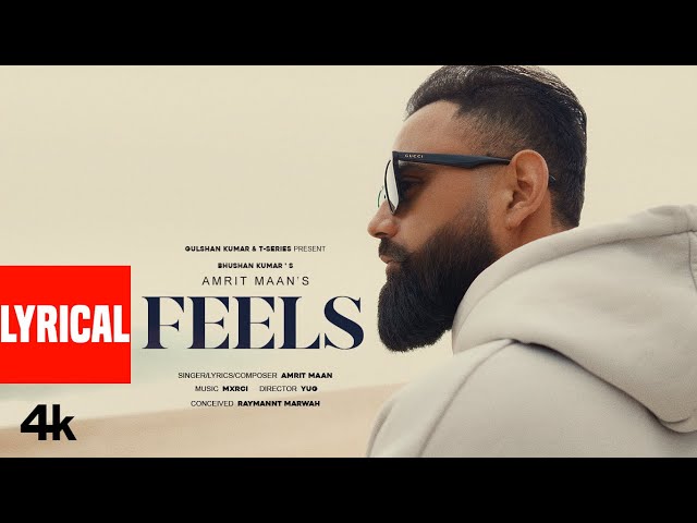 FEELS (Lyrical Video) | AMRIT MAAN | NEW PUNJABI SONG | BHUSHAN KUMAR