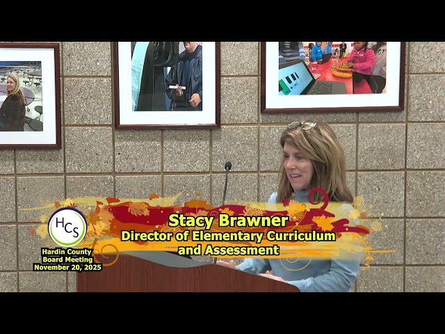 Hardin County Schools Board Meeting November 20 2025