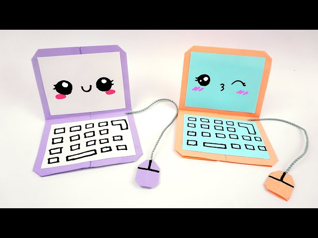 Basteln mit papier: Laptop aus papier basteln | DIY Bastelideen