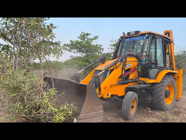 JCB 3DX working for Front Bucket Dozing | Well Site Work & Land Leveling || jcb video