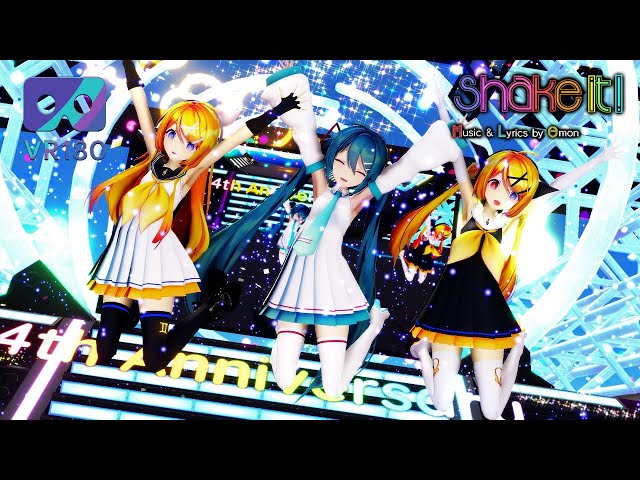 [MMD] [VR180] [6k] Shake it!  Sour式初音ミク Sour式鏡音リン