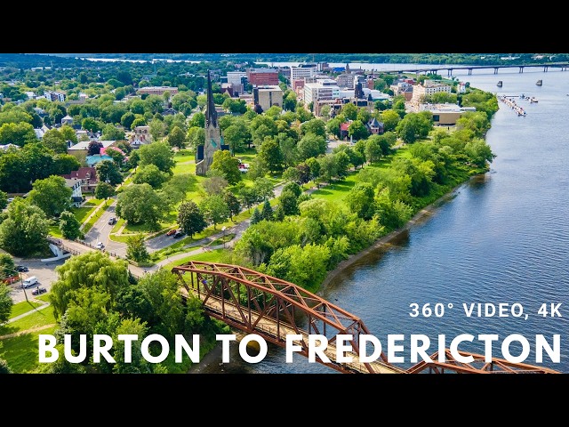 Driving Canada| Motorcycle ride from Burton to Fredericton Costco (360-degree video in 4K)