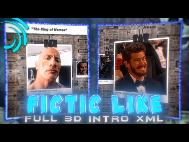 @fictic_editz  Like Memes Edit Full 3D Intro | Alight Motion | XML + Preset