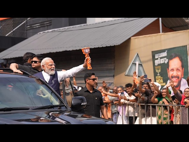 NDA storm hits Thiruvalla | ELECTRIFYING scenes from PM Modi’s roadshow