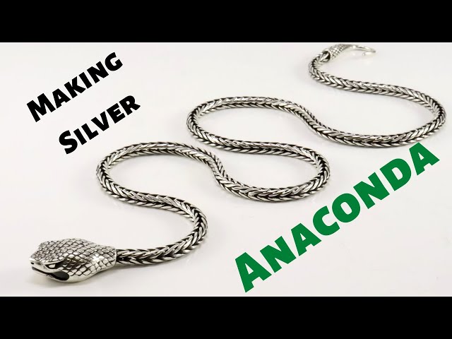Making silver necklace Anaconda | Classic Foxtail | Loop in Loop Chain | Chain making Tutorial
