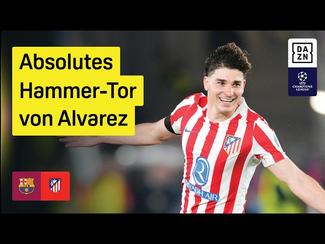 Alvarez scores a stunning goal: FC Barcelona - Atletico | Quarter-final first leg | UEFA Champion...