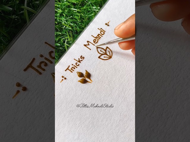 Easy trick for mehndi design || #mehndi #henna  #shorts​ #ytshorts​ #art​