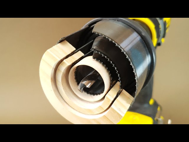 How to use a hole saw in various ways / Woodworking DIY
