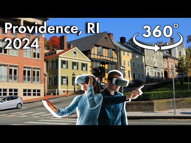360° Driving Tour of Providence, RI: From the city to the State Capital and Brown University 8K VR