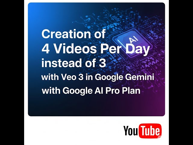 Veo 3 + Gemini (Google AI Pro Plan): Generate 4 Videos (INSTEAD OF 3!!) Daily. Hidden Tip!!