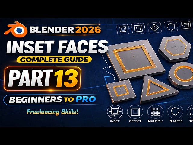 Blender 2026 Inset Tool Explained  | All Options Complete Guide | Beginner to Pro | Part 13