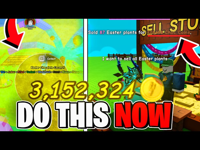 DO THIS NOW Before it's PATCHED - Method to Farm CHOCOLATE Coins (1M Every Sell) in Grow A Garden