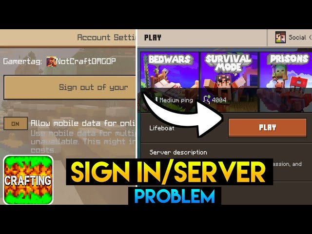 Easiest Way To Get Sign In And Join Server 😍 In Crafting And Building| Craft OMG 