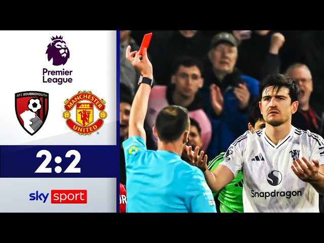 Skandalöse Entscheidung gegen Maguire?! | Bournemouth - Manchester United | Highlights Prem League
