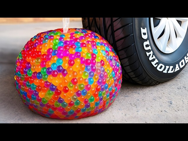 Crushing Experiments Video!! &Car vs Crunchy Color Giant Toothpaste Balloons & Soft Things By Car!