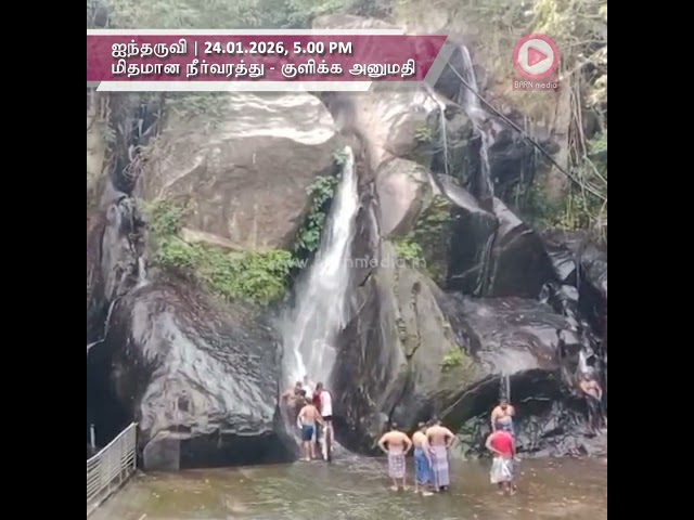 Kutralam Five Falls | 24.01.2026, 5.00 PM | குற்றாலம் ஐந்தருவி வீடியோ | Kutralam Season | Kutralam