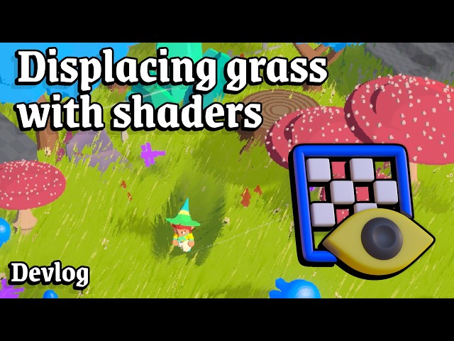 Displacing procedural grass with shaders & render textures | Unity Devlog