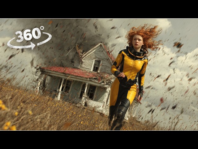 VR 360 Category 5 Storm Destroys City - TORNADO SURVIVAL Virtual Reality interactive video