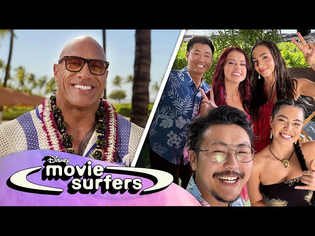 Movie Surfers | Moana 2 Premiere with Dwayne Johnson and Auli’i Cravalho | Disney