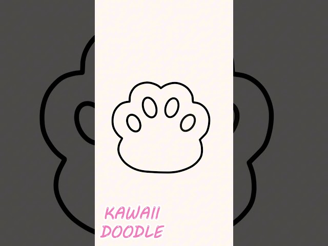 🌸HOW TO DRAW CUTE CAT PAW 🐾 🐱 ~ STEP BY STEP ~ KAWAII DOODLE