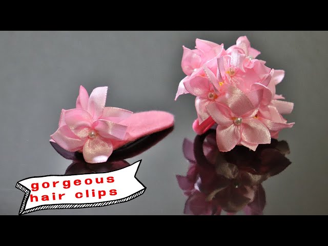 Cute hair clips/DIY ribbon hair accessories/ Идеальные Резиночки Заколки для волос DIY Hair Bow