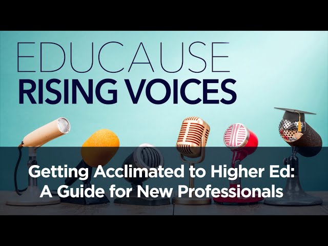 Getting Acclimated to Higher Ed: A Guide for New Professionals | Rising Voices