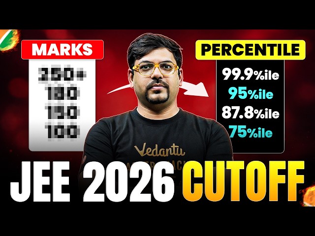 🚨JEE Mains 2026 Expected Cut Off🔥| Marks Vs Percentile | Harsh Sir