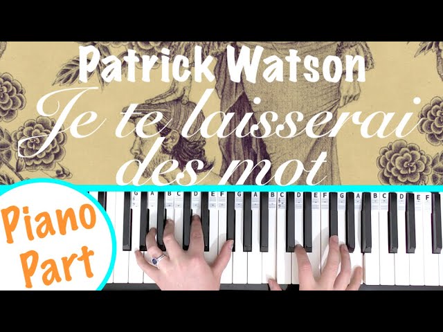 How to play JE TE LAISSERAI DES MOTS - Patrick Watson Piano Tutorial