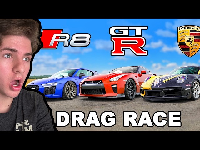 I Reacted To Ferrari 296 VS McLaren 750S VS Huracan Perf VS 911 Turbo: DRAG RACE!