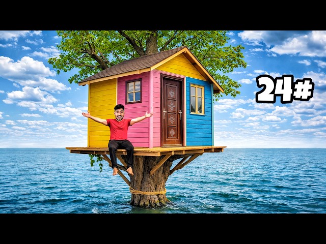 Locked in a Treehouse for 24 Hours Challenge