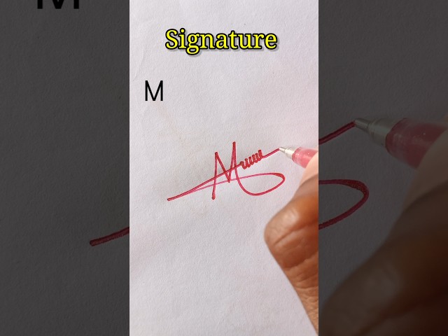 Best signature idea for letter M #signatureideas #howto #viralshorts