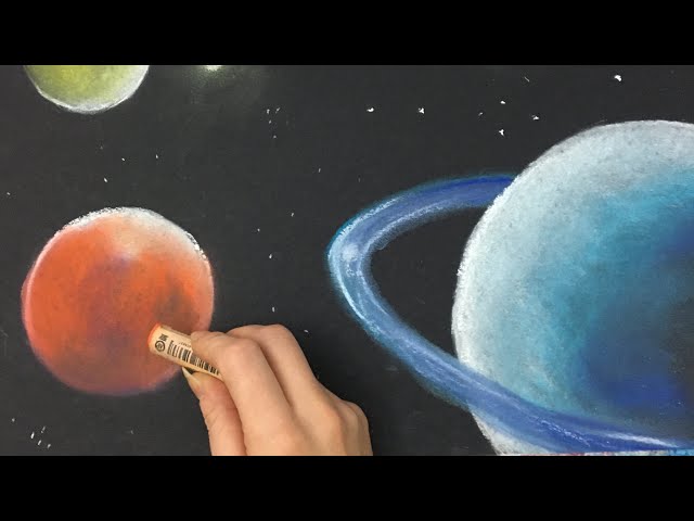 Space art for kids - real time