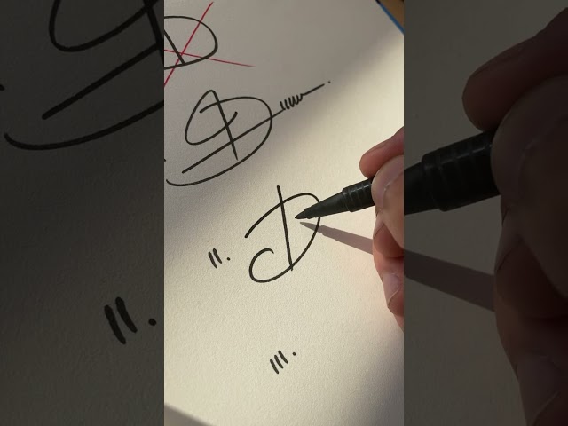 How to sign the letter D?❤️