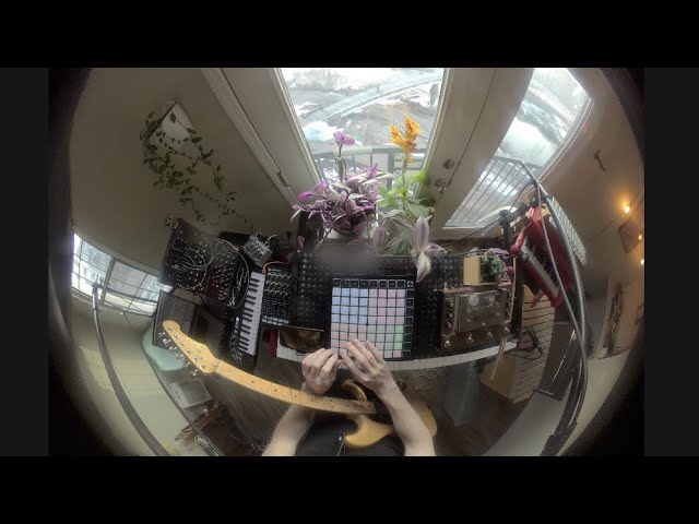 Live Looping in VR 180 [launchpad x, subharmonicon, DFAM, blazer]