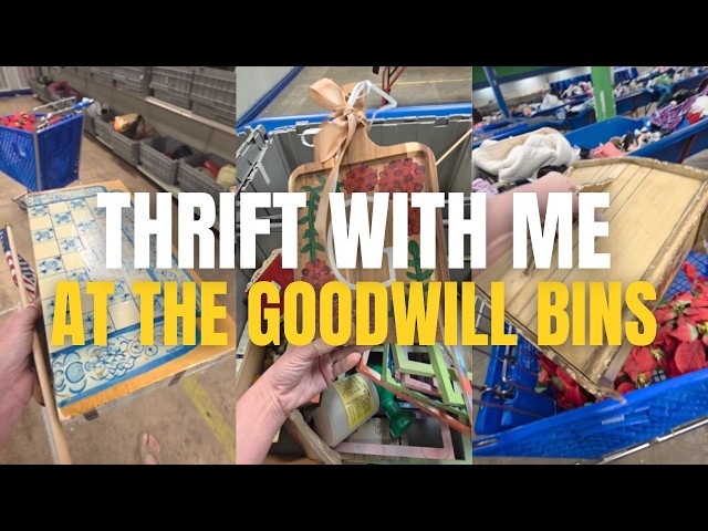 Thrift with me at the Goodwill Outlet Bins • thrifting for resale