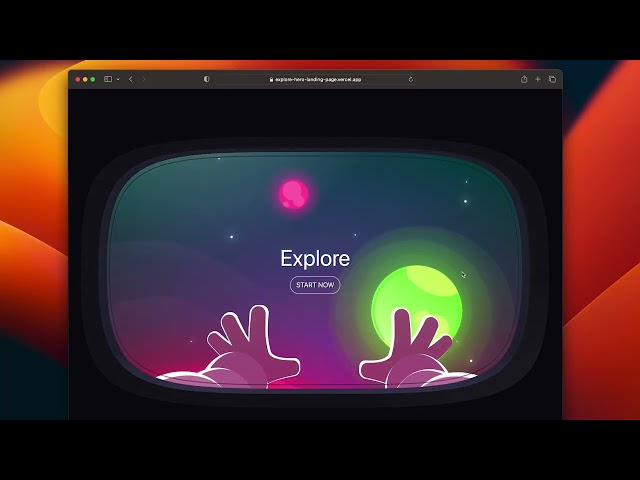 Build and implement an interactive hero animation using Rive