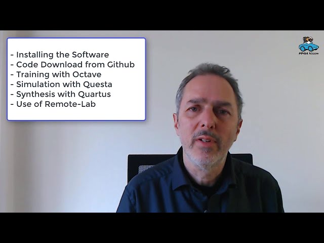 Complete Design-Flow for Video Lectures on Machine Learning with FPGAs