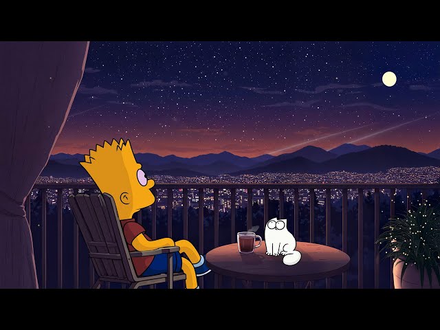 Late Night on Balcony 🌆 Chill Lofi Beats [Focus / Stress-Free / Anxiety Relief]