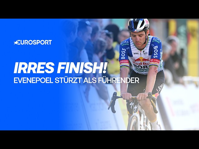Drama for Evenepoel at the final roundabout | Stage 3 finale | Tour of Catalonia | Cycling