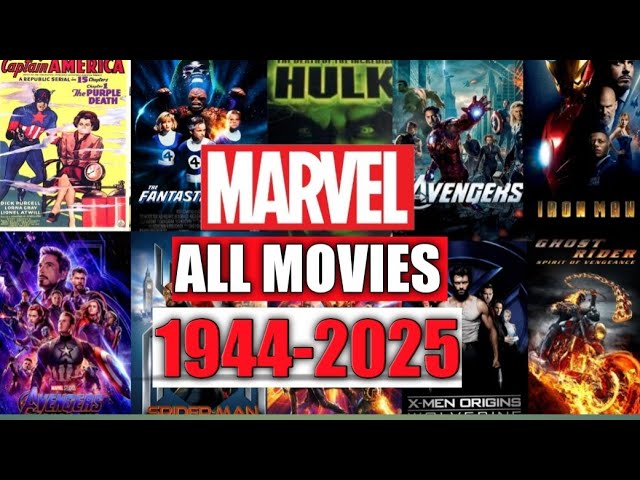 MARVEL MOVIES FROM 1944 TO 2025 || MOVIE LISTER ||