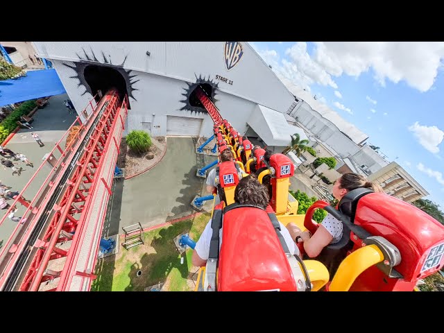 0-100 km/h Launch! Superman Escape Back Row POV at Movie World Australia