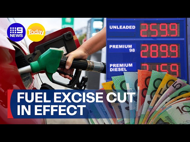 Drivers urged to dob in stations as fuel excise cut comes into effect | 9 News Australia