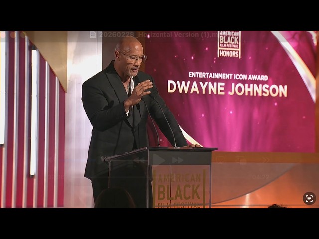 Dwayne Johnson Tearfully Accepts 'Entertainment Icon Award' | ABFF Honors