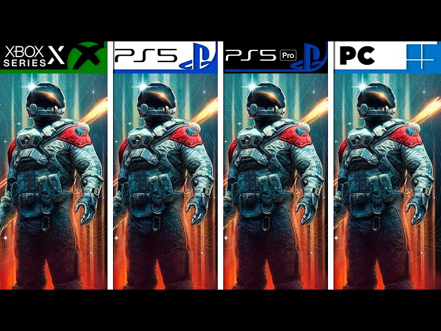 Starfield | PS5 - PS5 Pro - Xbox Series X - PC | Graphics Comparison