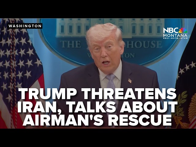 FULL PRESSER: Trump warns Iran could be 'taken out in one night' after dramatic airman rescue