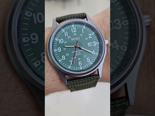 SOKI analog clock watch $8